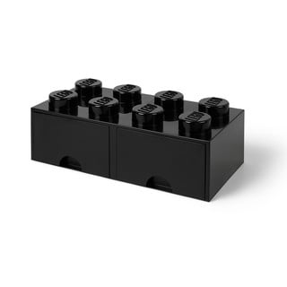 Juoda daiktadėžė su dviem stalčiais LEGO®
