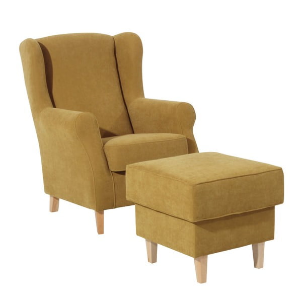 Kukurūzų geltonos spalvos kėdutė kojoms Max Winzer Lorris-image-2