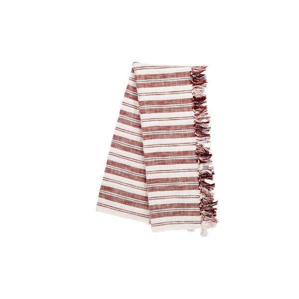 Terakotos spalvos iš medvilnės antklodė ir pledas 150x200 cm Indira – Tiseco Home Studio-image-3