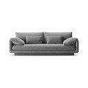 Iš velveto sofa šviesiai pilkos spalvos 220 cm Torino – Micadoni 