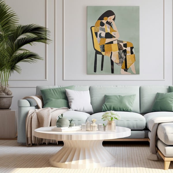 Paveikslas su rankomis dažytais elementais 70x100 cm Penelope – Styler-image-4