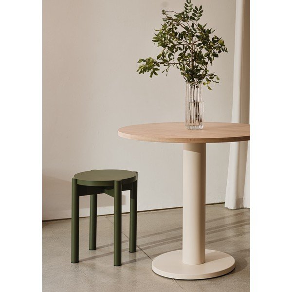 Žalios spalvos iš buko masyvo taburetė Hopp – noo.ma-image-1