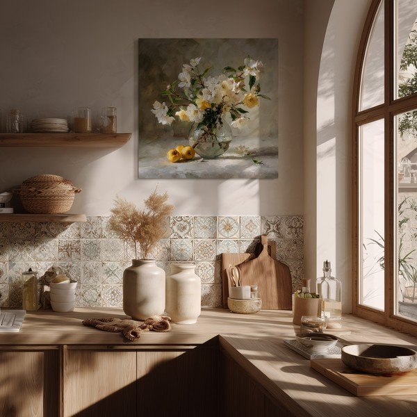 Spausdintas paveikslas su rėmeliu 70x70 cm Apple Flowers – Styler-image-1