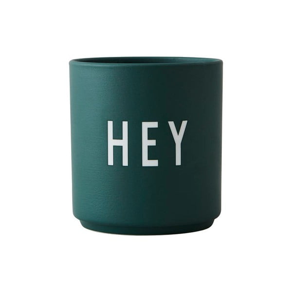 Iš porceliano  puodelis tamsiai žalios spalvos 300 ml Hey – Design Letters