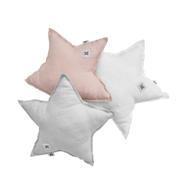 Pilka vaikiška lininė žvaigždės formos pagalvė BELLAMY Stone Grey-image-2