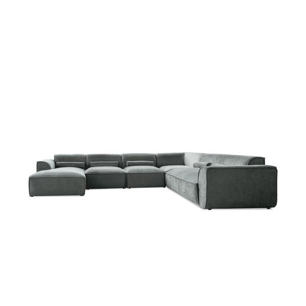 Kampinė sofa šviesiai žalios spalvos (su dešiniuoju kampu/„U“ formos) Flex Felix – Miuform