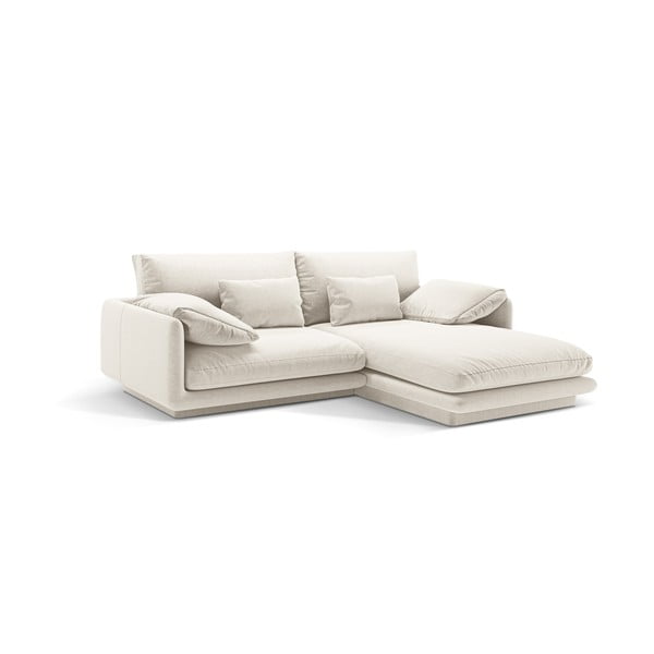 Kampinė sofa baltos spalvos (su dešiniuoju kampu) Torino – Micadoni Home-image-2