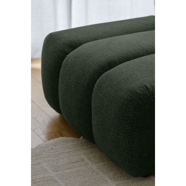 Tamsiai žalios spalvos kampinė sofa (su kairiuoju kampu/su gultu) Shell – Miuform-image-4