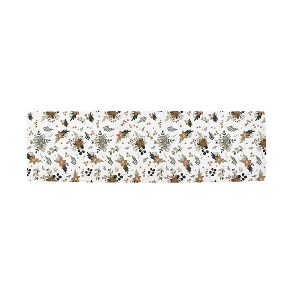 Iš medvilnės stalo takelis su Kalėdų motyvu 40x140 cm Festive Flowers – Butter Kings