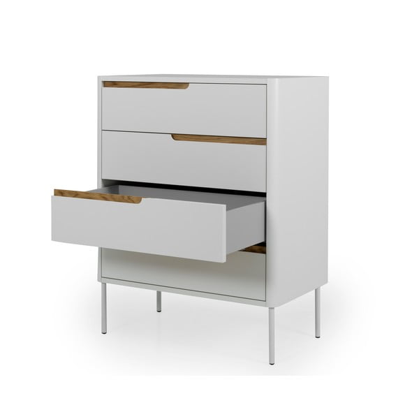 Baltos spalvos komoda Tenzo Switch, 80 x 102 cm-image-2