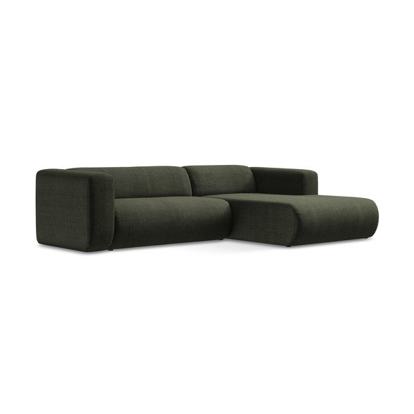 Žalios spalvos kampinė sofa (su dešiniuoju kampu/su gultu) Ekahi – Makamii-image-2