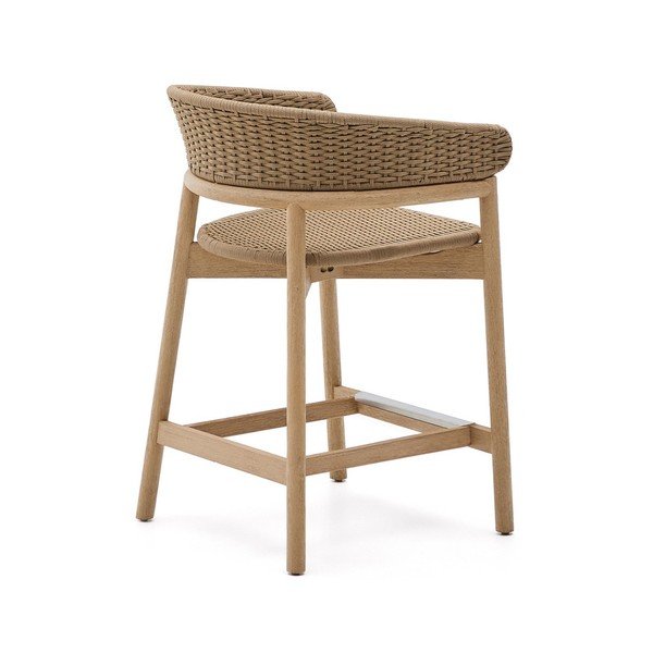 Natūralios spalvos medžio masyvo sodo baro taburetė Arinella – Kave Home-image-4