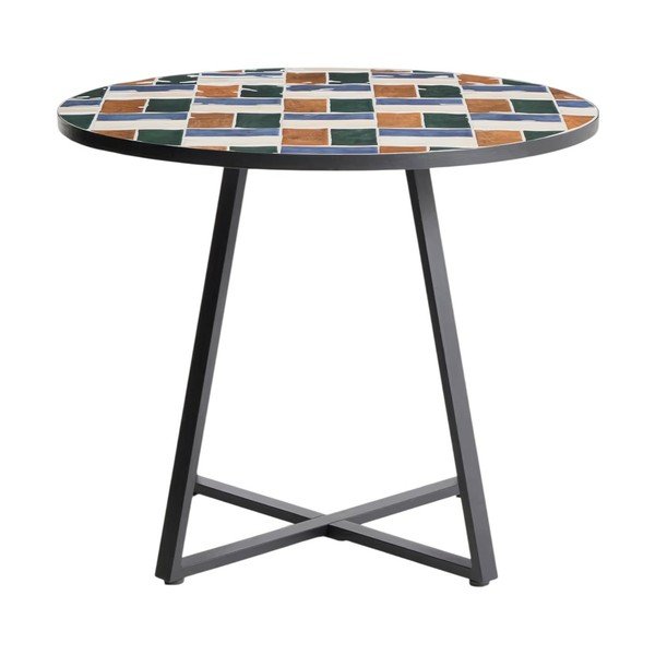 Iš keraminės plokštės apvalios formos sodo valgomojo stalas ø 90 cm Tella – Kave Home-image-3