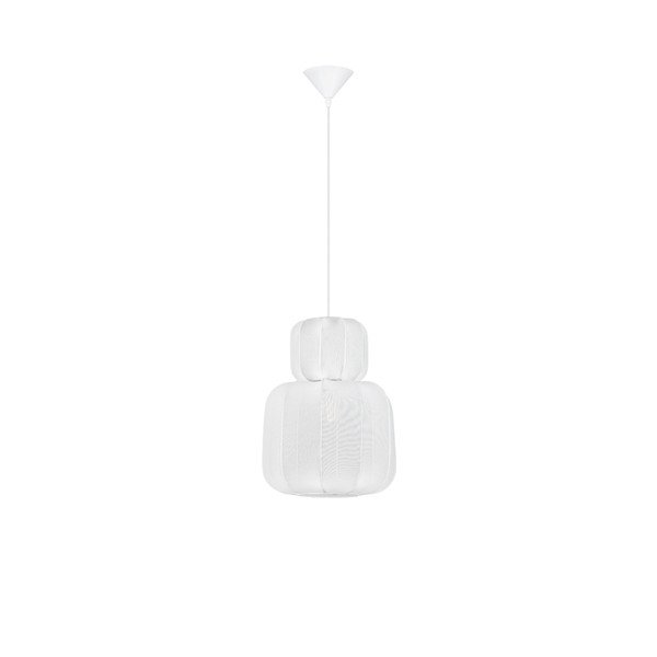Matinės baltos spalvos iš tekstilės kabantis šviestuvas ø 28 cm Delina – Nova Luce