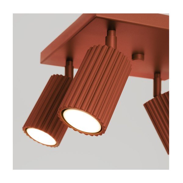 Raudonos plytų spalvos taškinis šviestuvas 25x25 cm Gleam – Sollux-image-1