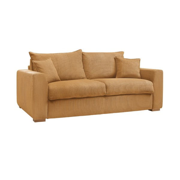 Iš kordinio velveto sulankstoma sofa garstyčių spalvos 225 cm Augustin – Bobochic Paris-image-3