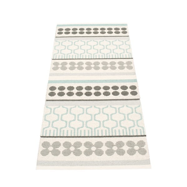 Pilkos spalvos/turkio spalvos lauko kilimas 70x180 cm Asta Pale Turquoise – Pappelina-image-2
