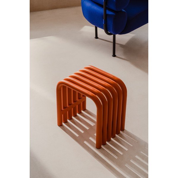 Oranžinės spalvos metalinė sodo kėdė Nokk – noo.ma-image-1