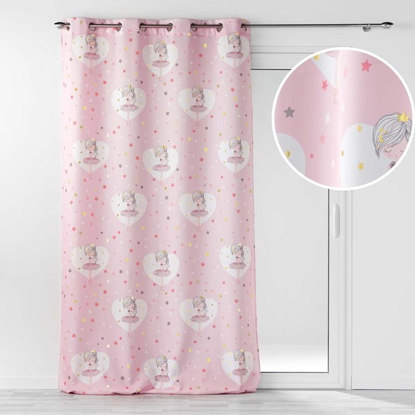 Rožinės spalvos vaikiška užuolaida 140x260 cm Petite Etoile – douceur d'intérieur-image-3