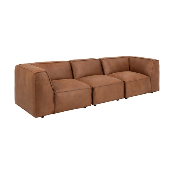 Sofa konjako rudos spalvos iš dirbtinės odos 282 cm Fairfield Kentucky – Bonami Selection-image-3
