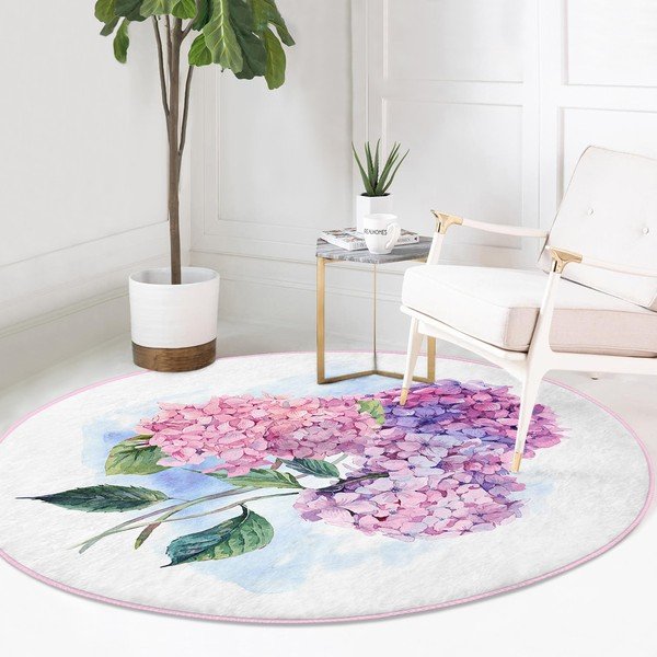 Skalbiamas/robotiniams dulkių siurbliams apvalios formos kilimas ø 100 cm Comfort – Mila Home-image-2