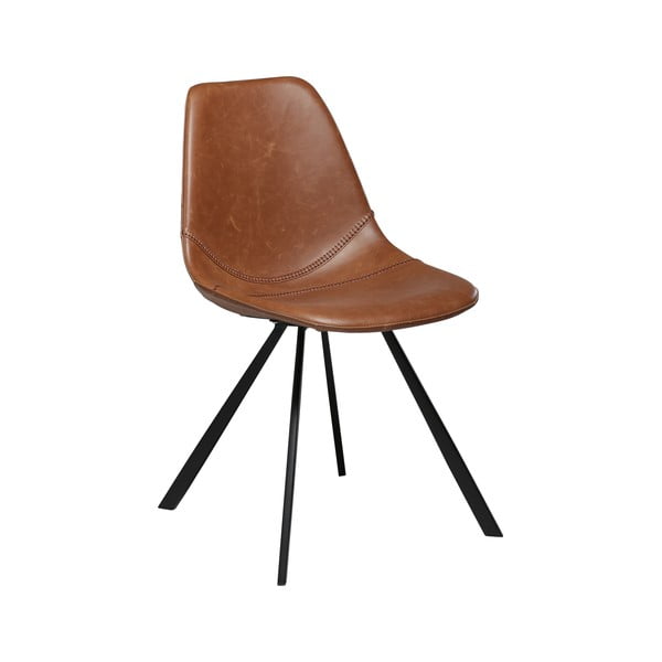Rudos spalvos odinė valgomojo kėdė DAN-FORM Denmark Pitch
