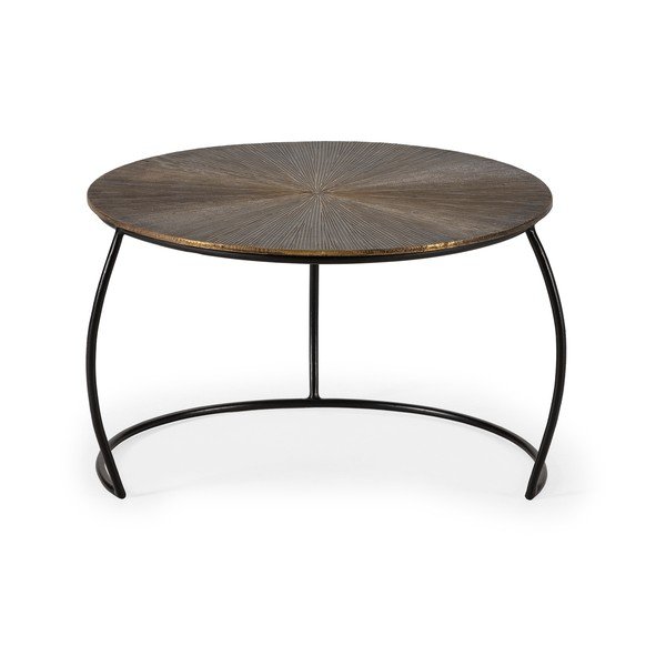Auksinės spalvos matinis apvalios formos kavos staliukas ø 70 cm Selene – MOME-image-4