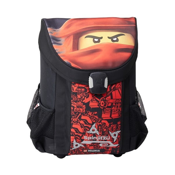 Raudona mokyklinė kuprinė, pieštukinė ir krepšys LEGO® Ninjago Easy-image-2