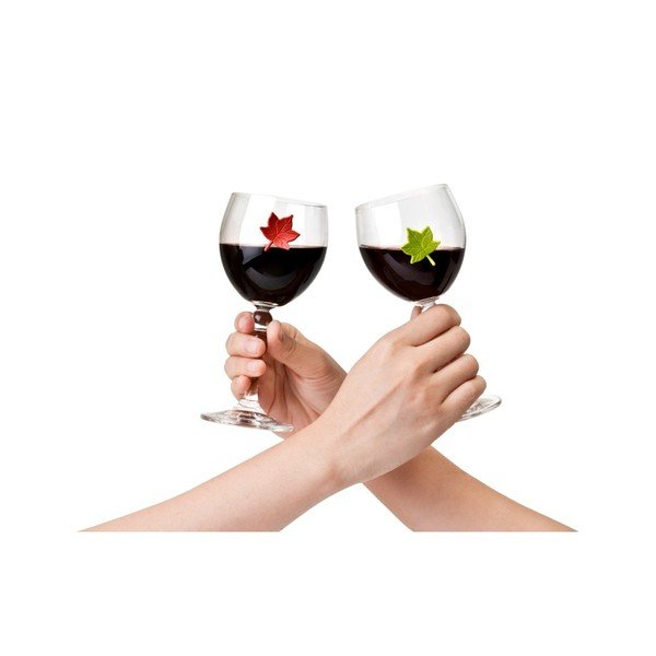 6 "Qualy&CO Leaf My Glass" stiklo skirtukų rinkinys-image-3