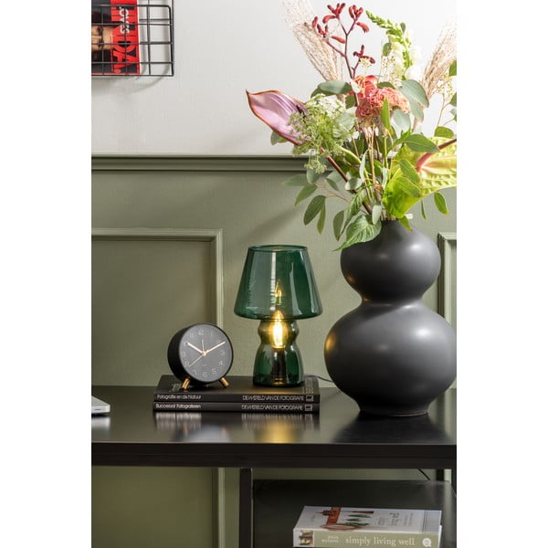 Tamsiai žalio stiklo stalinis šviestuvas Leitmotiv Glass, aukštis 25 cm-image-1