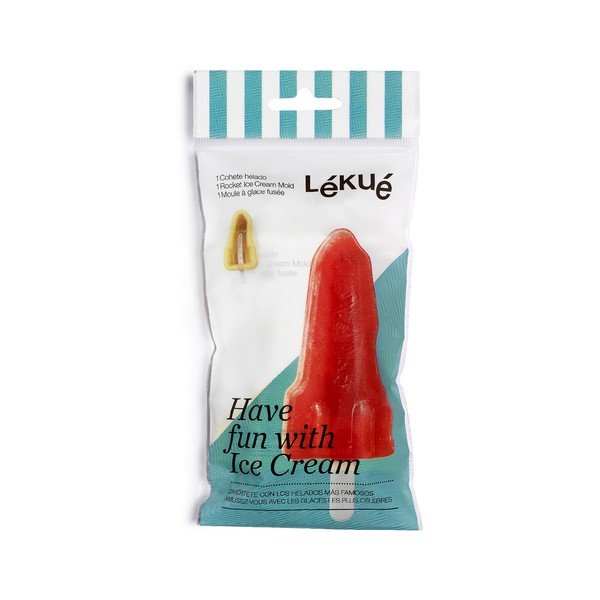 Geltonos spalvos silikoninė raketos formos ledų forma Lékué Iconic-image-2