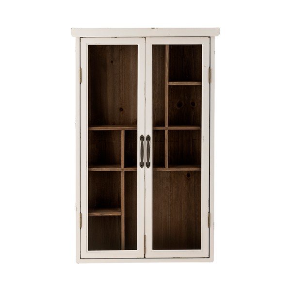 Baltos spalvos iš kėnio masyvo vitrina 50x80x14 cm Hazem – Bloomingville