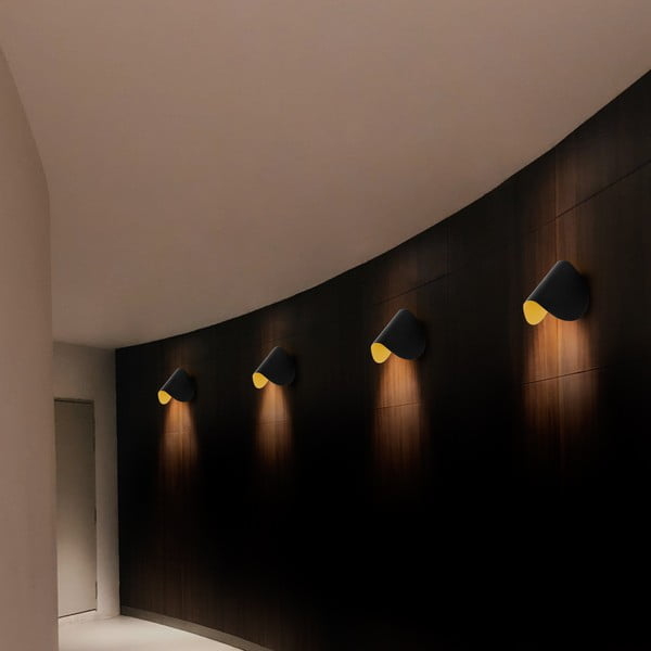 Sieninė lempa juodos spalvos LED Heybe – Opviq lights-image-1