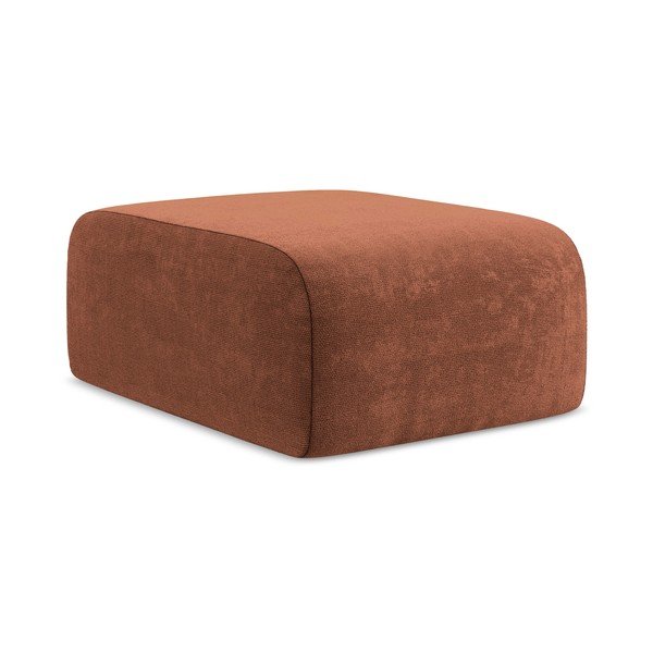 Terakotos spalvos taburetė iš šenilinio audinio Lani – Makamii
