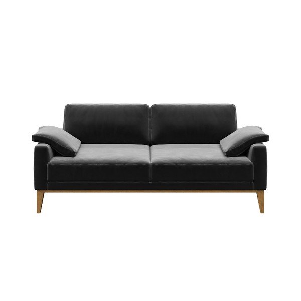 Tamsiai pilka aksominė sofa MESONICA Musso, 173 cm