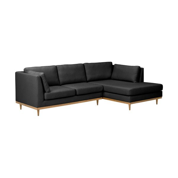Tamsiai pilka kampinė sofa Max Winzer Larsen, dešinysis kampas-image-2