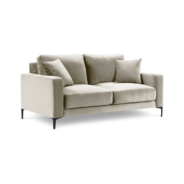 Smėlio spalvos aksominė sofa Kooko Home Harmony, 220 cm-image-2