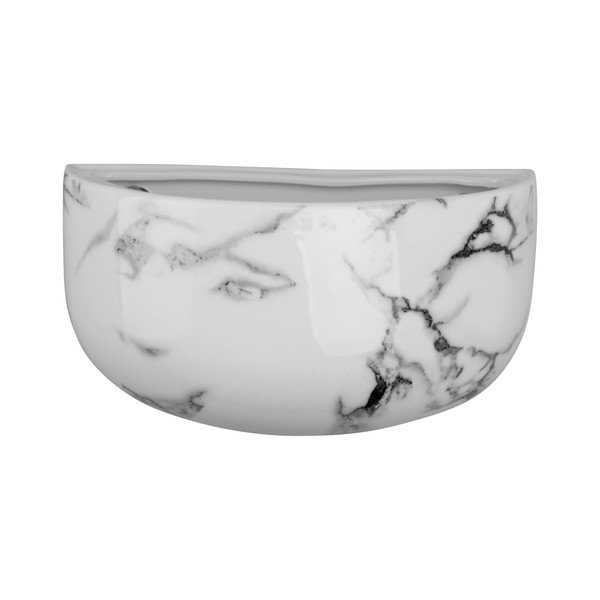 Keraminis sieninis marmuro dekoro gėlių vazonas PT LIVING Oval-image-2