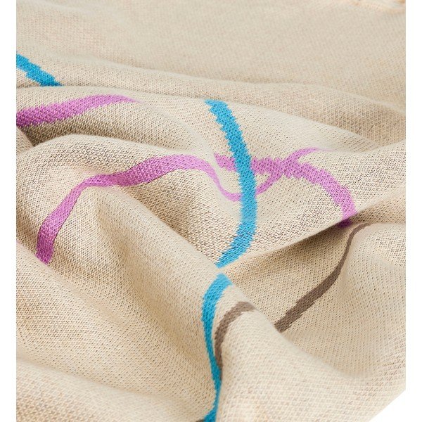 Smėlio spalvos medvilninė antklodė 200x140 cm Outline - Hübsch-image-1