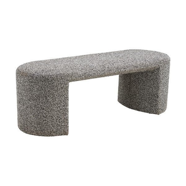 Pilkos spalvos suolas iš boucle Westport – House Nordic-image-2