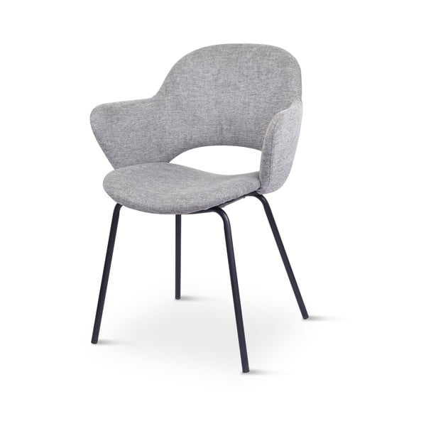 Šviesiai pilkos spalvos iš audinio valgomojo kėdžių komplektas 2 vnt. Rowley – Unique Furniture-image-2