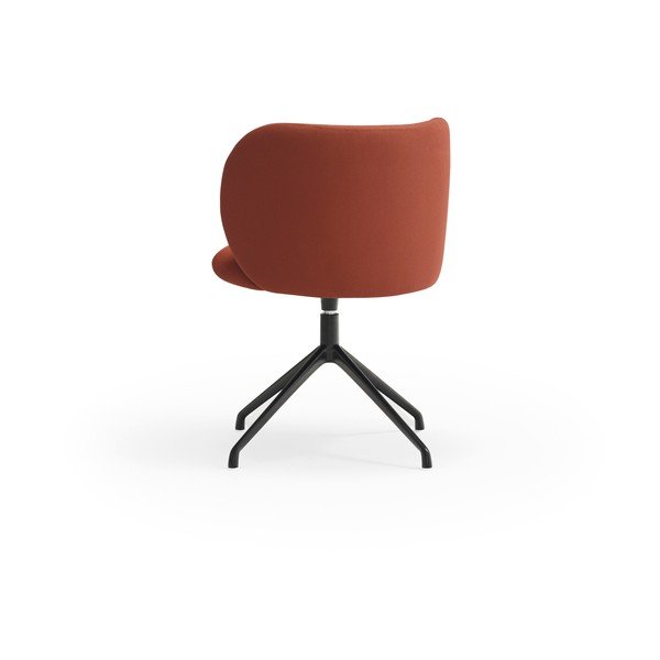 Raudonos plytų spalvos iš audinio valgomojo kėdė Mogi – Teulat-image-3