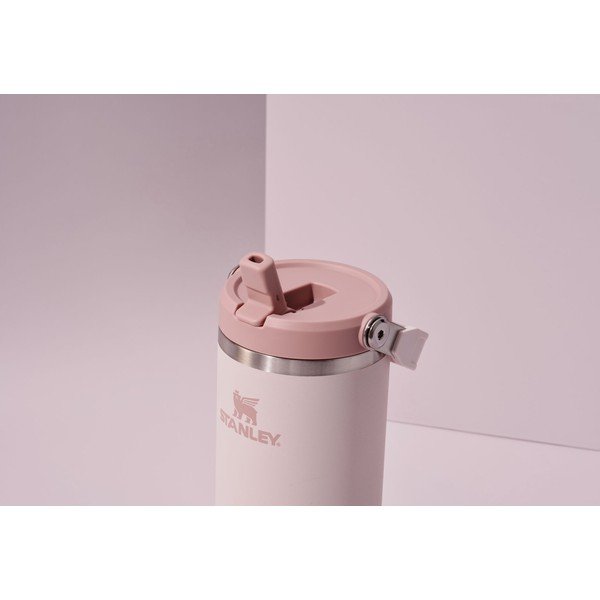 Šviesiai rožinės spalvos iš nerūdijančio plieno termosas 410 ml IceFlow™ Flip Straw 2.0 Tumbler Rose Quartz – Stanley-image-1