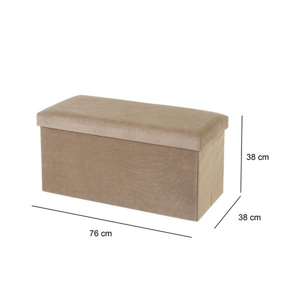 Pufas smėlio spalvos iš velveto Velvet – Casa Selección-image-3