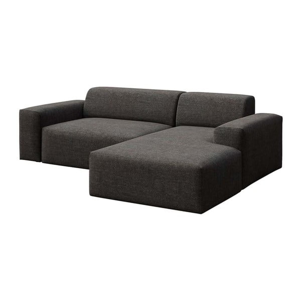 Antracito spalvos kampinė sofa (su dešiniuoju kampu/su gultu) Villet – Rodier-image-2