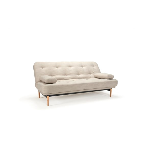 "Innovation Colpus" lininė smėlio pilkos spalvos sofa lova