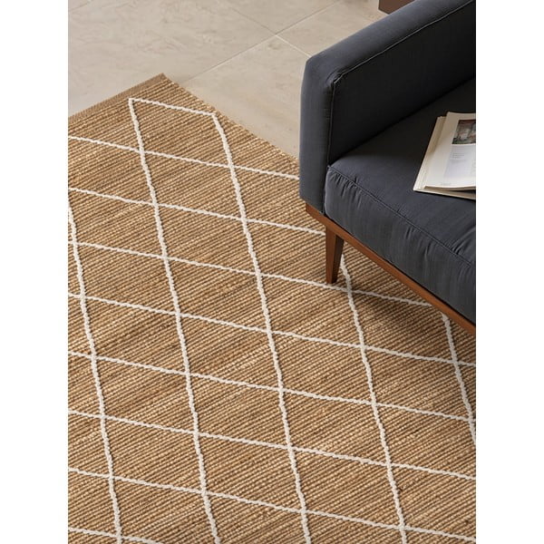 Rankų darbo iš džiuto kilimas natūralios spalvos 80x150 cm Kunu – Hanse Home-image-4