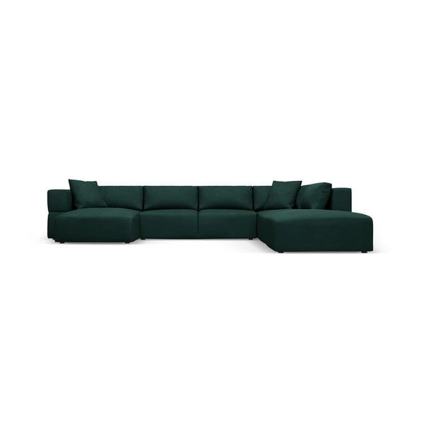 Kampinė sofa žalios spalvos (su dešiniuoju kampu/„U“ formos) Esther – Milo Casa