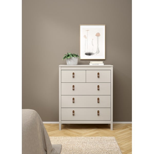 Pilkai smėlinės spalvos šoninė spintelė 82x99x38 cm Madrid – Tvilum-image-4