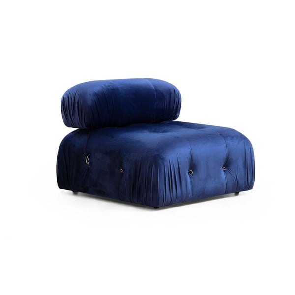 Modulinė sofa tamsiai mėlynos spalvos iš velveto Bubble – Artie